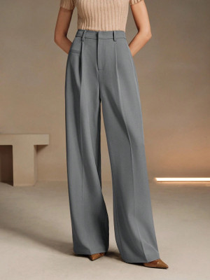 CHEMISTRY Loose Fit Women Grey Trousers