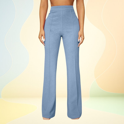 nitafashion Loose Fit Women Light Blue Trousers