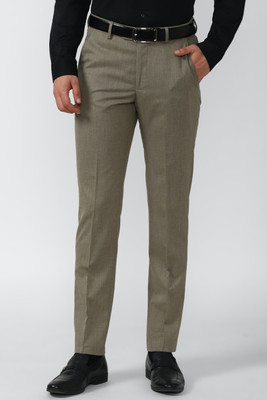 PETER ENGLAND Slim Fit Men Green Trousers