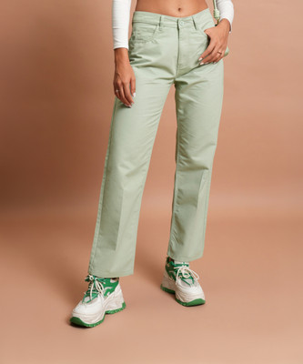 Tokyo Talkies Regular Fit Women Grey Trousers