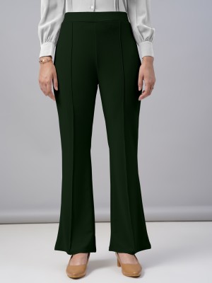 FUBACK Regular Fit Women Green Trousers