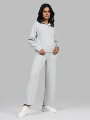 BlissClub Bare Butter Straight Pants - Regular Straight Fit Women Grey Trousers