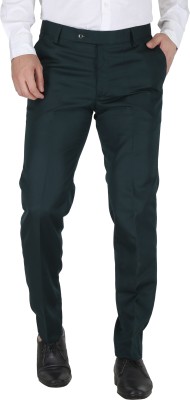 UpToDate Fashion Regular Fit Men Dark Green Trousers