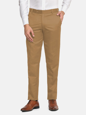 MANCREW Regular Fit Men Khaki Trousers