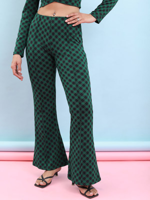 Tokyo Talkies Regular Fit Women Green Trousers