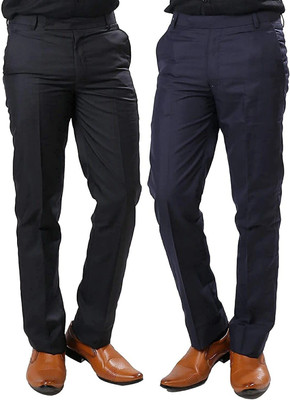ZEE GOLD Regular Fit Men Black Trousers