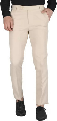 Sucheh Gwalior Regular Fit Men Cream Trousers