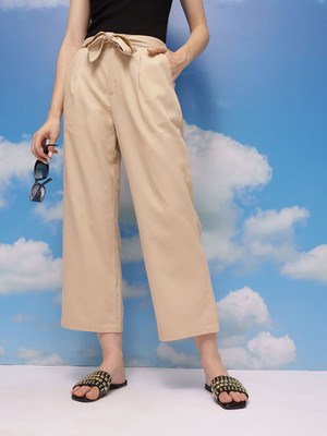 CORSICA Regular Fit Women Beige Trousers