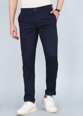 PARX Tapered Men Dark Blue Trousers