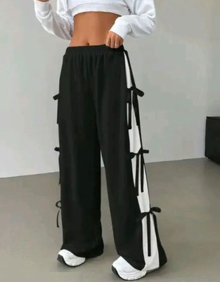GlamsyStyle Relaxed Women Black Trousers