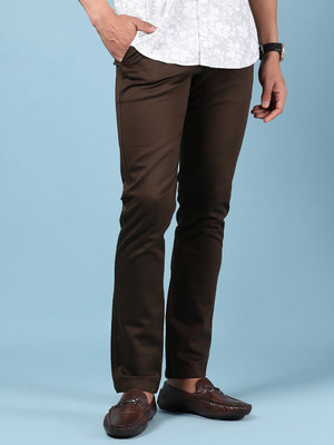 V-MART Slim Fit Men Green, Brown Trousers