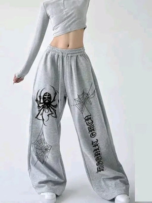 raushiongarment Loose Fit Women Grey Trousers