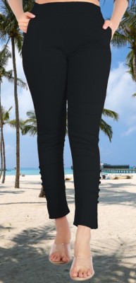 DEEPA ENTERPRISE Slim Fit Women Black Trousers