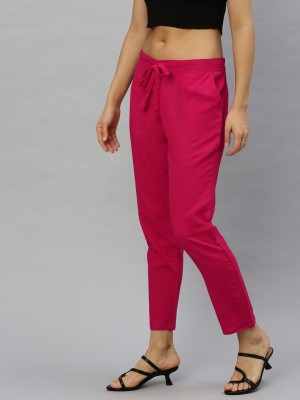 AKIKO Regular Fit Women Pink Trousers