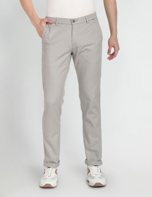 Arrow Sport Slim Fit Men Grey Trousers