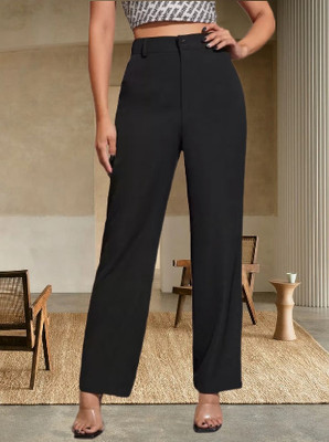 Payalfashion Regular Fit Women Black Trousers