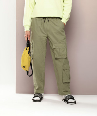Kook N Keech Straight Fit Men Green Trousers