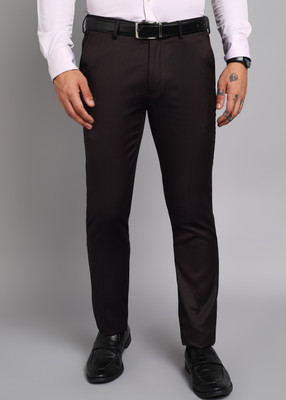 V DOT BY VAN HEUSEN Skinny Fit Men Brown Trousers