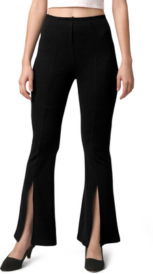 Mehrang Regular Fit Women Black Trousers