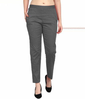 Gianna Regular Fit Women Grey Trousers