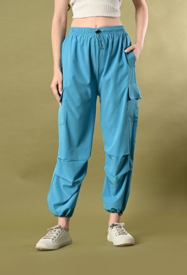 FUNDAY FASHION Relaxed Women Light Blue Trousers