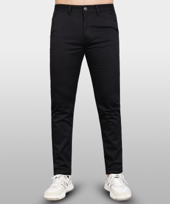 VeBNoR Regular Fit Men Black Trousers