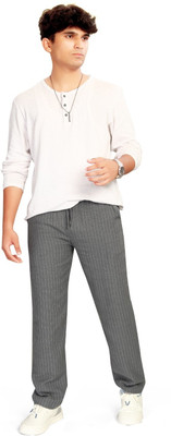 UNOSEVEN Straight Fit Boys Grey Trousers
