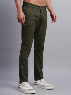 VITSOA Slim Fit Men Dark Green Trousers