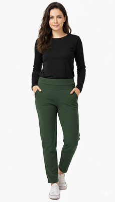 Aadhyacreations Loose Fit, Comfort Fit Women Black Trousers
