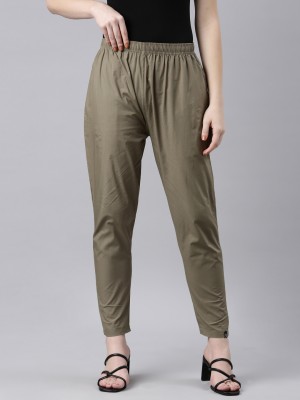 TWIN BIRDS Relaxed Women Green Trousers