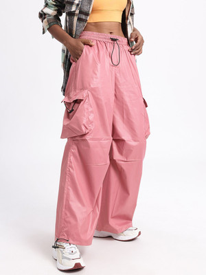 Glitchez Relaxed Women Pink Trousers