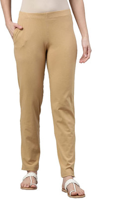 eco plush Regular Fit Women Khaki Trousers