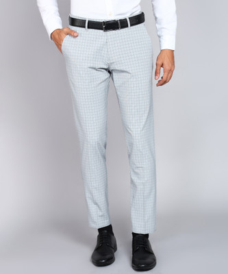 Louis Philippe Ath.Work Regular Fit Men Grey Trousers