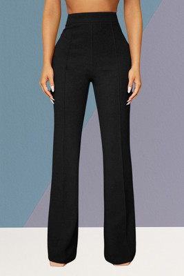 AKOTTY Comfort Fit, Regular Fit Women Black Trousers