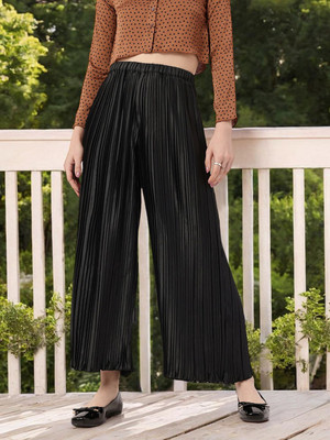 Dressberry Regular Fit Women Black Trousers