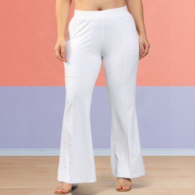 Anitafashion Loose Fit Women White Trousers