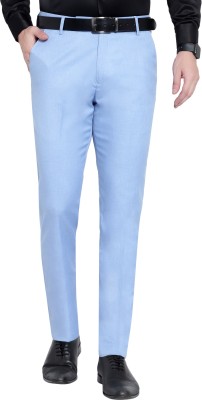 THE PS Regular Fit Men Light Blue Trousers