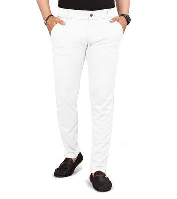 DARSHAN CREATION Slim Fit Men White Trousers