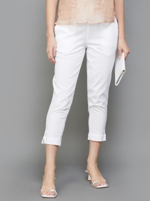 Melange by Lifestyle Regular Fit Women White Trousers