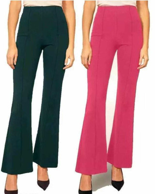 MODERNSSHOP Regular Fit Women Green, Pink Trousers