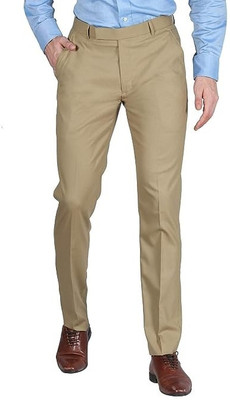 Kurus Regular Fit Men Cream Trousers