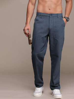 Roadster Regular Fit Men Grey Trousers