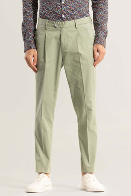 Snitch Slim Fit Men Green Trousers