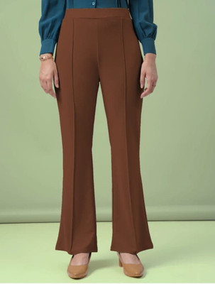 GUNVI TRENDZ Flared Women Maroon Trousers