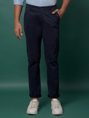 CRIMSOUNE CLUB Slim Fit Men Blue Trousers