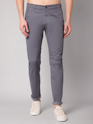 CANTABIL Regular Fit Men Grey Trousers