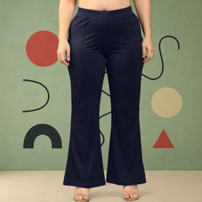 HouseOfCommon Loose Fit Women Dark Blue Trousers