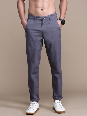 Roadster Slim Fit Men Grey Trousers