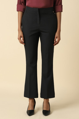 Allen Solly Regular Fit Women Black Trousers