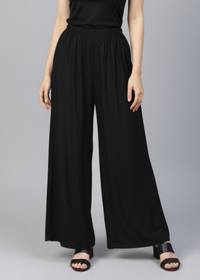 Go Gazab Regular Fit Women Black Trousers